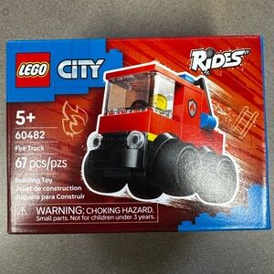 LEGO City Rides Red Fire Truck Building Toy Junior Firefighter Emergency #60482